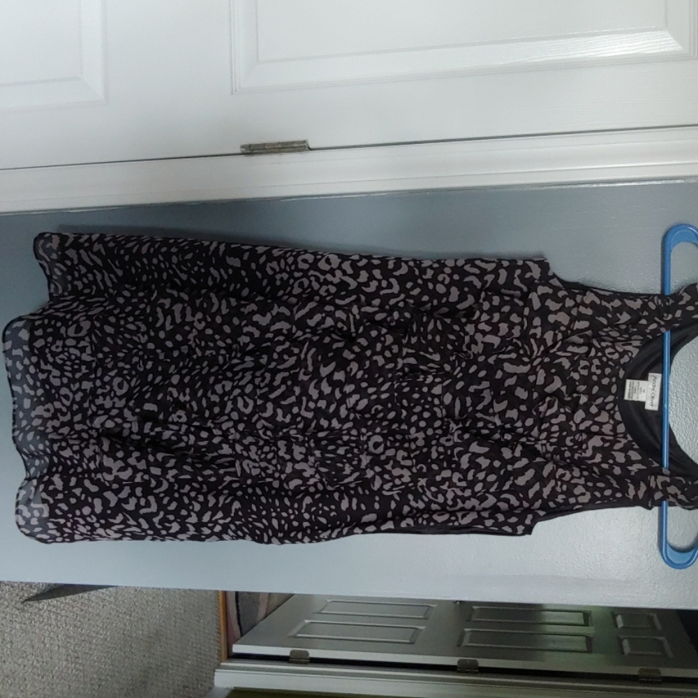 Women's Ruffle Front Animal Print Dress - Picture 2 of 6